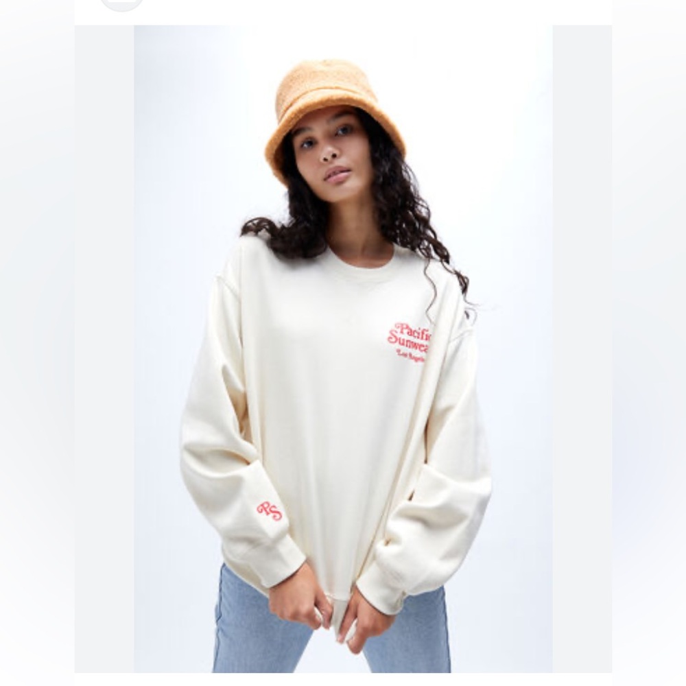 Pacific Sunwear Los Angeles size Small cream color sweatshirt. {285}